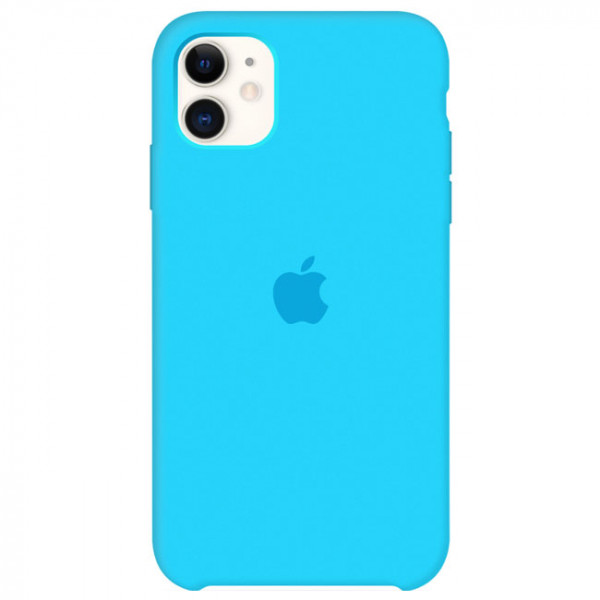 Silicone Case (AA) для iPhone 11 Pro Max (6.5") (Bright blue)-0